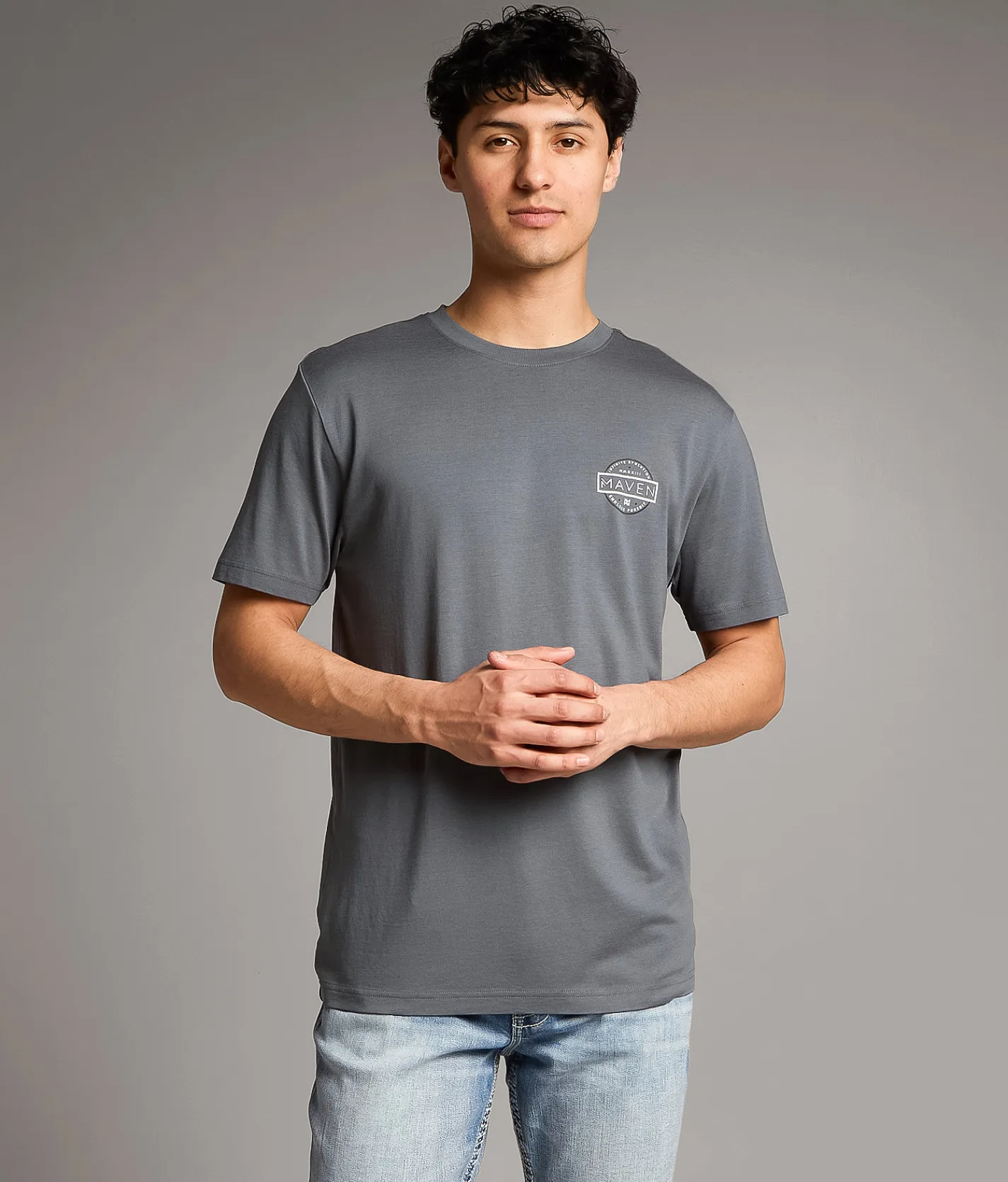 Maven Co-op Mottled Performance T-Shirt Storm Sale