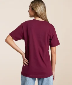 Kimes Ranch Mountain Badge T-Shirt Burgundy Online