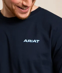 Ariat Mountaineer T-Shirt Navy Ink Hot