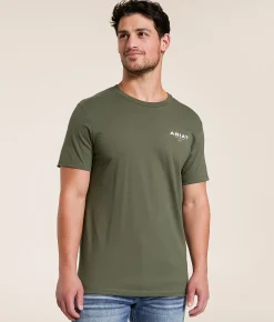 Tops|Graphic T-Shirts | Ariat Mountain Forest Shield T-Shirt Surplus Green