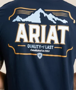 Tops|Graphic T-Shirts | Ariat Mountain Fresh Grit T-Shirt New Navy