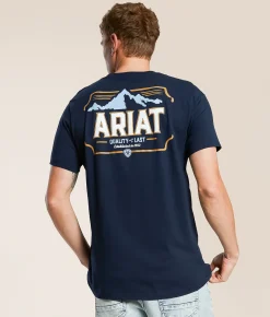Tops|Graphic T-Shirts | Ariat Mountain Fresh Grit T-Shirt New Navy