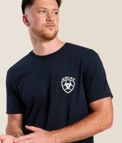 Tops|Graphic T-Shirts | Ariat Mountain Patriot T-Shirt Navy Ink