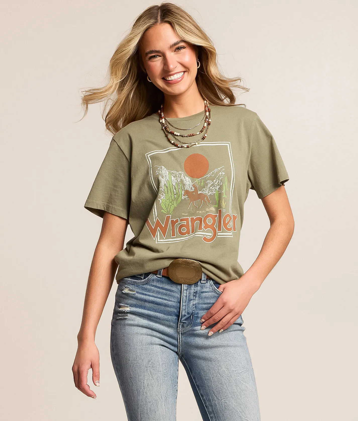 Tops | Wrangler® Mountain T-Shirt Lichen Green