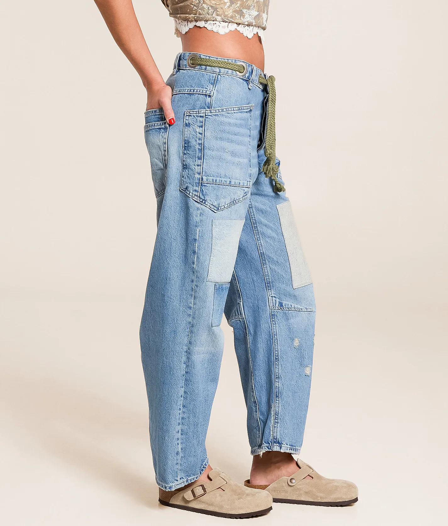 Jeans | Free People Moxie Low Slung Pull On Jean Truest Blue
