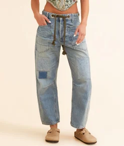 Free People Moxie Low Slung Pull On Jean Nighthawk Clearance