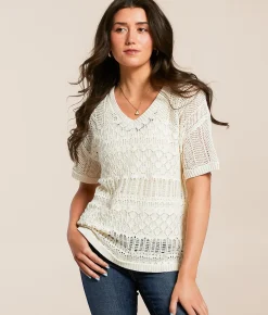 Daytrip Multi Stitch Sweater Cream Online