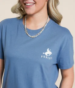 Hooey Mustang T-Shirt Dark Denim Discount