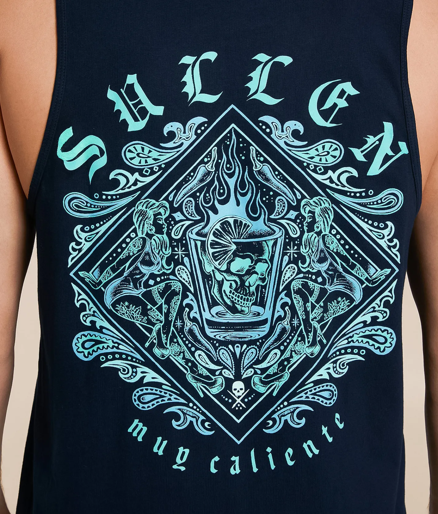 Sullen Muy Caliente Tank Top Obsidian Outlet