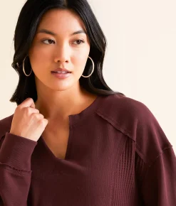 White Crow Myla Thermal Top Mahogany