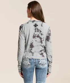 Tops | Affliction Mystery T-Shirt Silver Gray Tea Stain
