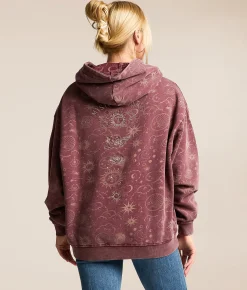 Tops | Modish Rebel Mystic Rising Hooded Sweatshirt Washed Purple