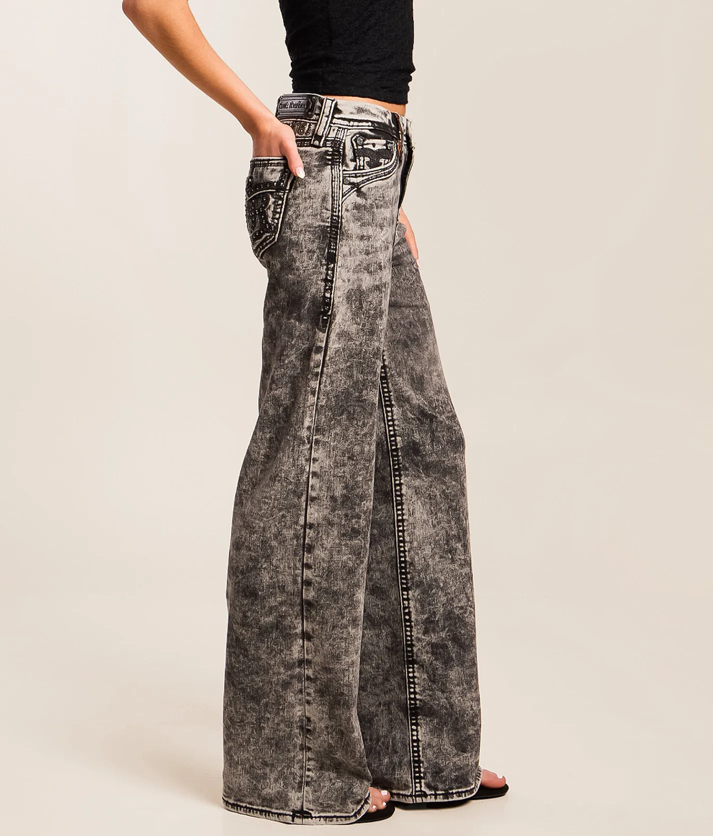 Jeans|New Jeans | Rock Revival Nadine Wide Leg Stretch Jean Nadine UW225