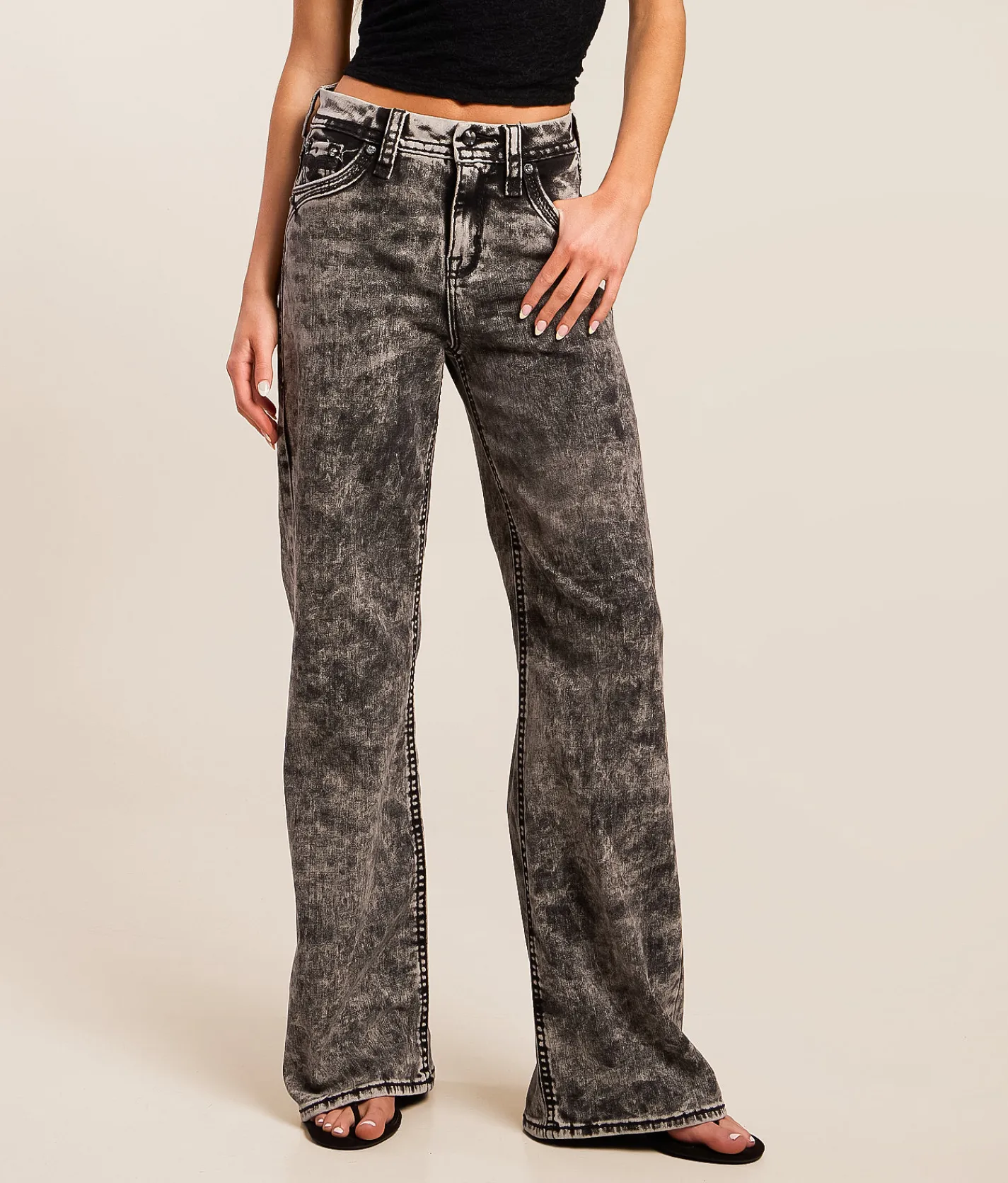 Jeans|New Jeans | Rock Revival Nadine Wide Leg Stretch Jean Nadine UW225