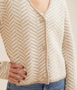 Tops | Z Supply Naomi Herringbone Cardigan Sweater Sea Salt