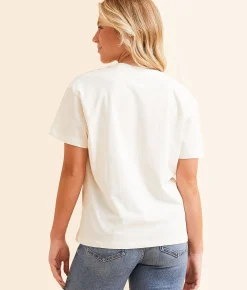 Modish Rebel Nashville Music City Boyfriend T-Shirt Cream Hot
