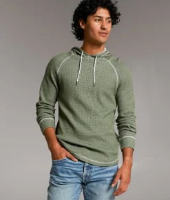 Tops | BKE Nathaniel Thermal Hoodie Green