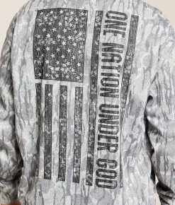 Tops | Howitzer Nation Camo Hooded Sweatshirt White Multi