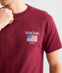 Graphic T-Shirts | Howitzer Nation Under God T-Shirt Burgundy