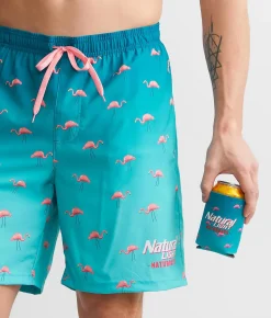 Bottoms|Swimwear | Tipsy Elves Natural Light® Swim Trunks Teal