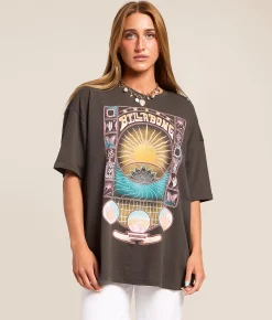 Billabong Natural Selection Oversized T-Shirt Off Black Discount
