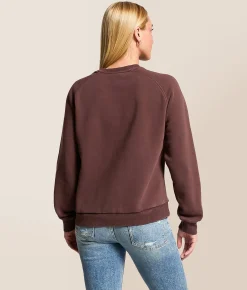 Tops | LIV Outdoor Nature Collage Oversized Pullover Bitter Chocolate