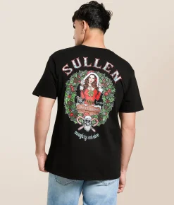 Sullen Naughty & Nice T-Shirt Jet Black Clearance
