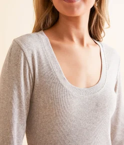 Tops | White Crow Naya Fitted T-Shirt Heather Taupe