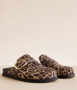 Shoes | Mia Neah Big Buckle Clog Leopard