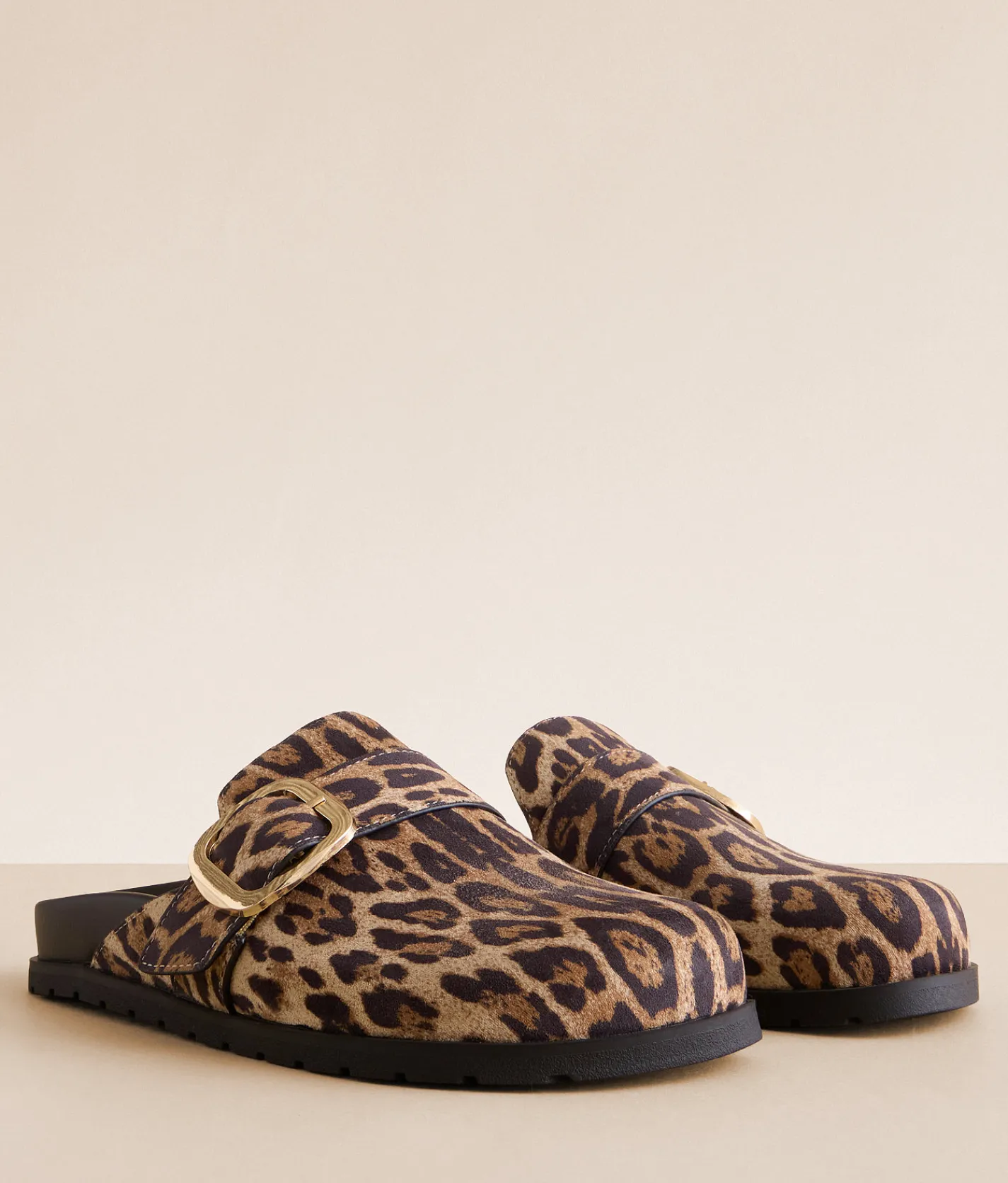 Shoes | Mia Neah Big Buckle Clog Leopard