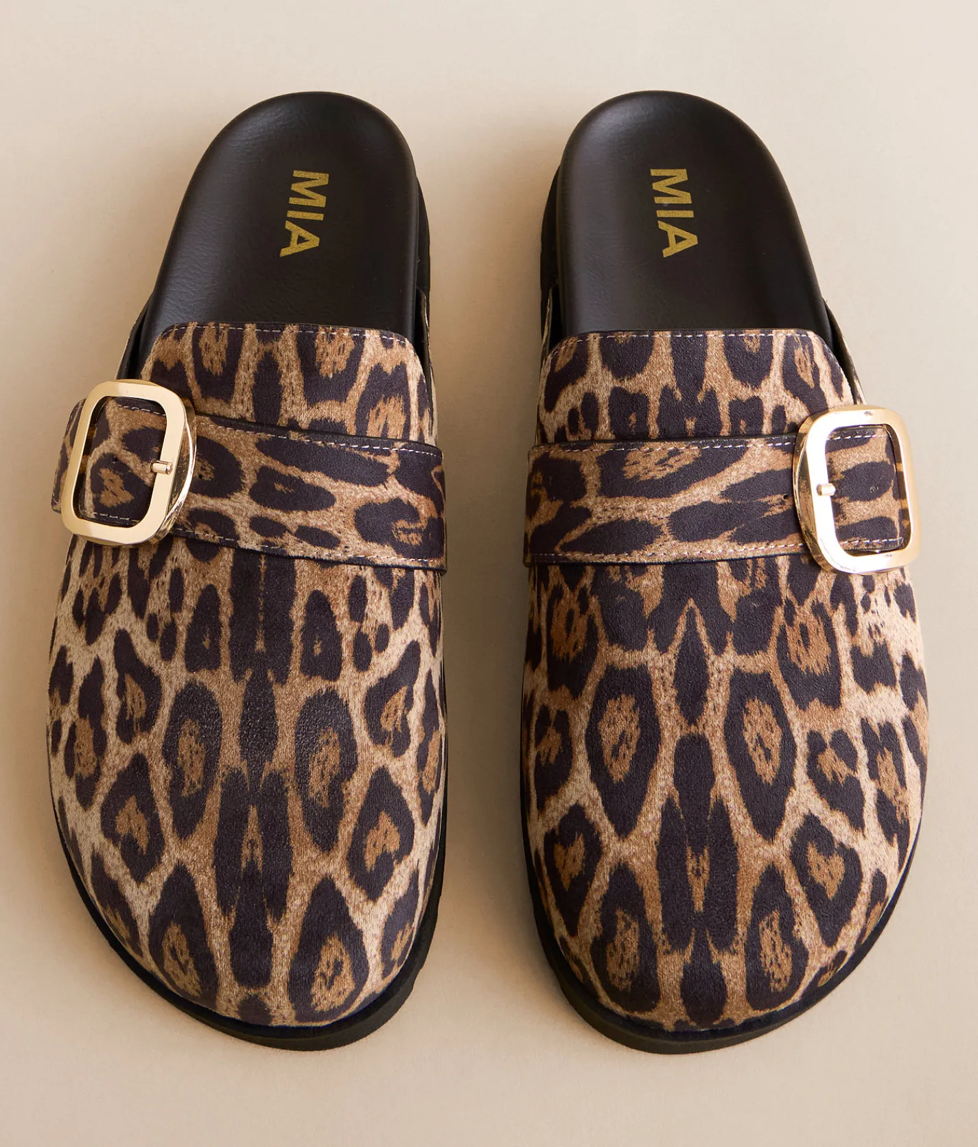Shoes | Mia Neah Big Buckle Clog Leopard
