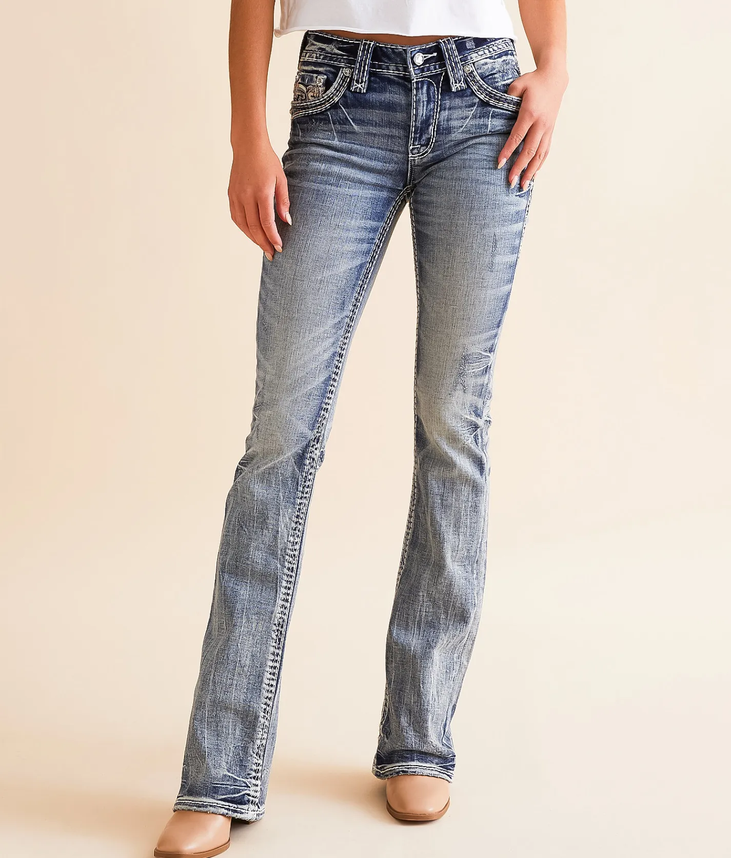 Rock Revival Neala Mid-Rise Boot Stretch Jean Neala MB201 Discount