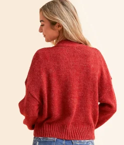 Gameday SOCIAL® Nebraska Cardigan Sweater Red Outlet