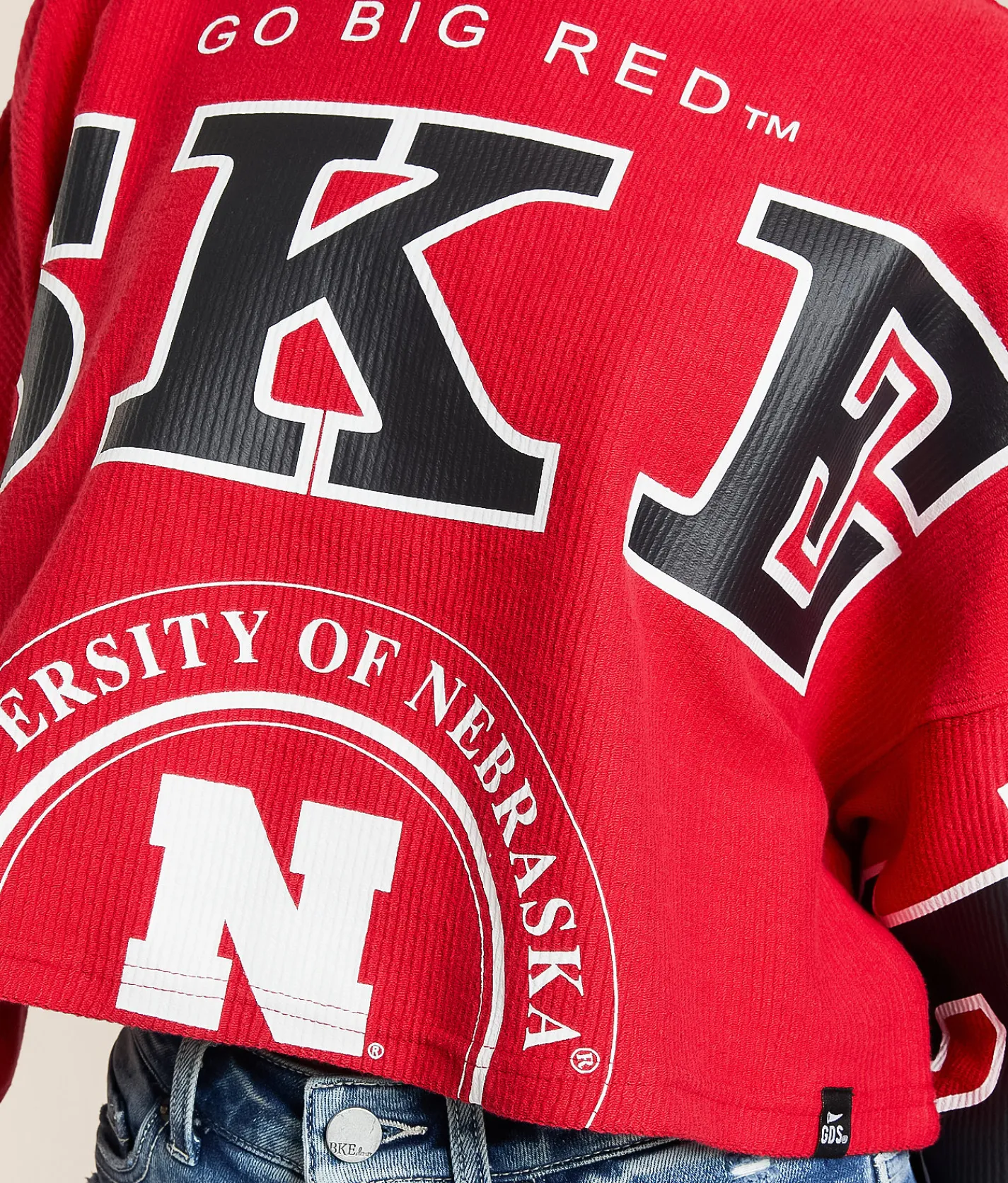 Tops | Gameday SOCIAL® Nebraska Huskers Cropped Pullover Red