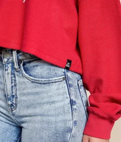 Gameday SOCIAL® Nebraska Huskers Cropped Pullover Red Outlet