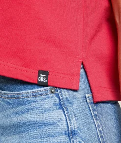 Gameday SOCIAL® Nebraska Huskers Cropped T-Shirt Red Discount