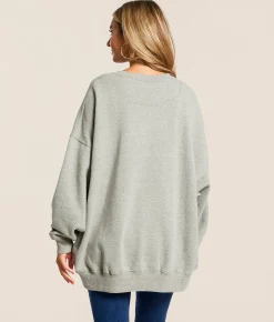 Tops | Gameday SOCIAL® Nebraska Huskers Oversized Pullover Heather Grey