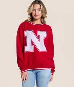 Gameday SOCIAL® Nebraska Sweater Red Best