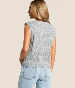 Gameday SOCIAL® Nebraska Sweater Vest Grey