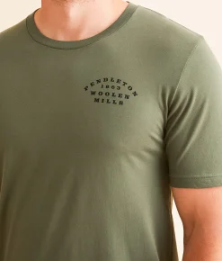 Graphic T-Shirts | Pendleton Nehalem Circle T-Shirt Military Green Multi