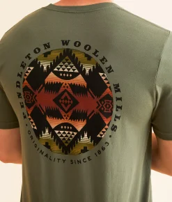 Graphic T-Shirts | Pendleton Nehalem Circle T-Shirt Military Green Multi