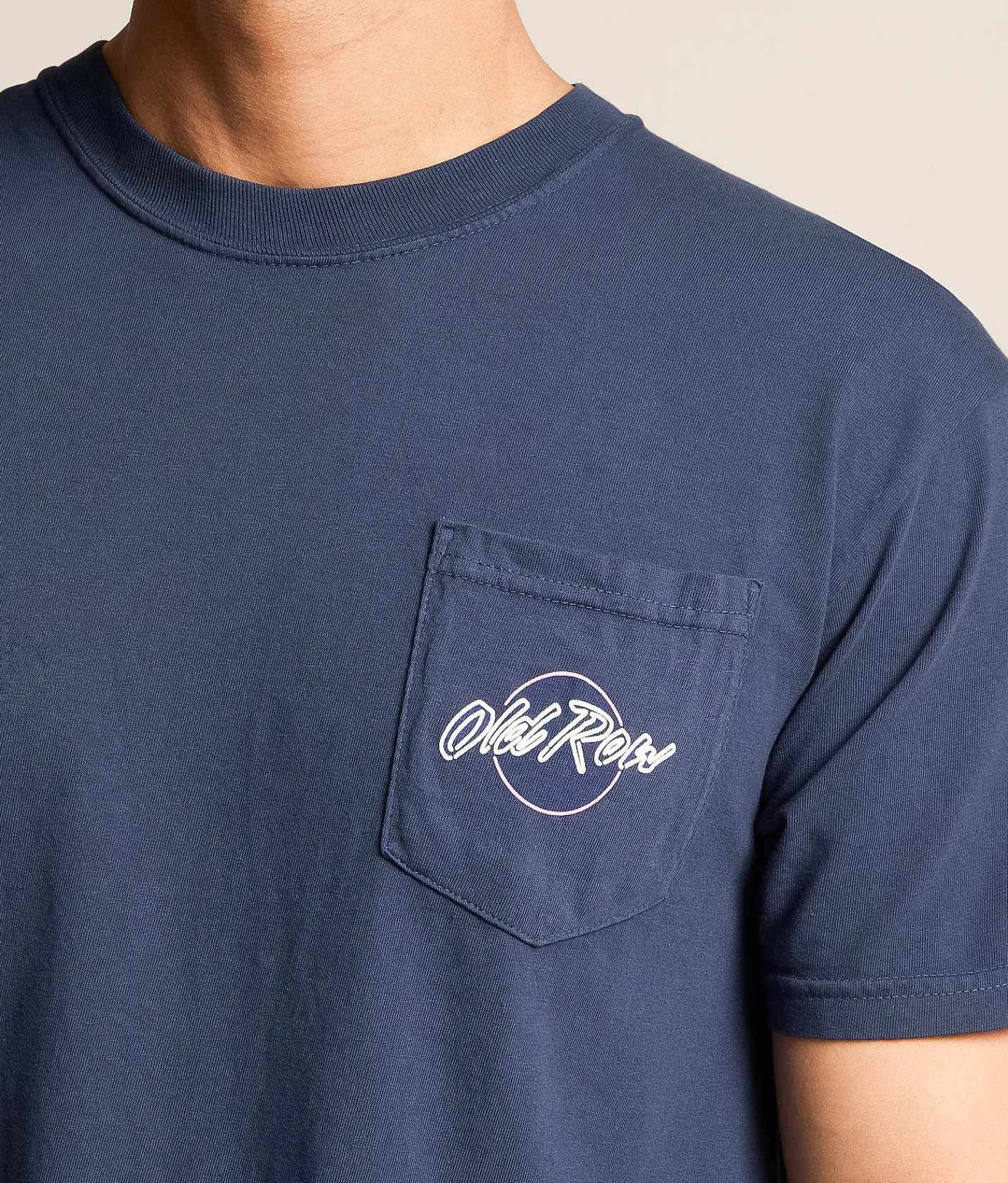 Tops|Graphic T-Shirts | Old Row Neon Circle T-Shirt Navy