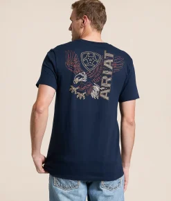 Tops|Graphic T-Shirts | Ariat Neon Eagle T-Shirt New Navy