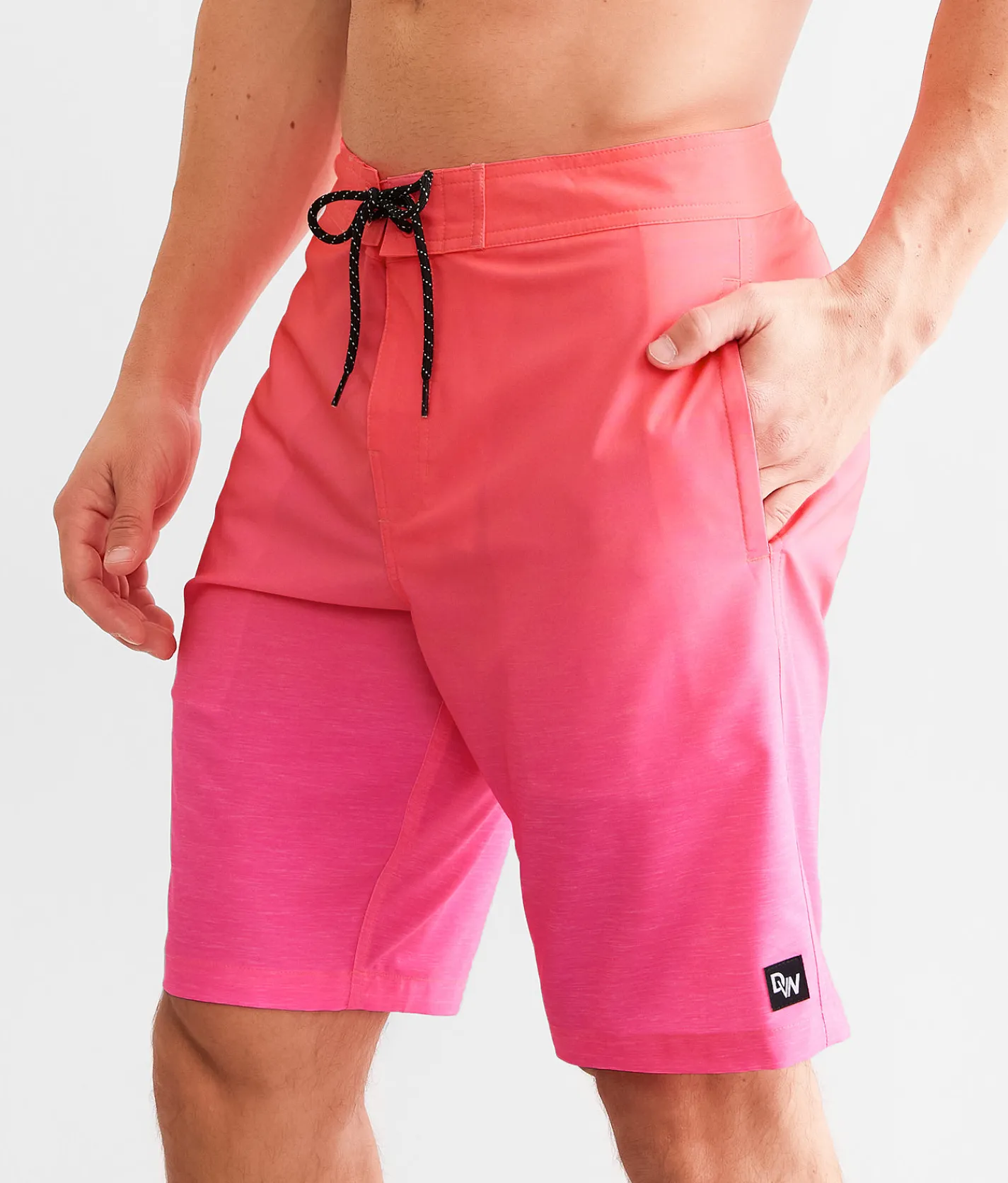 Bottoms|Swimwear | Departwest Neon Gradient Stretch Boardshort Pink