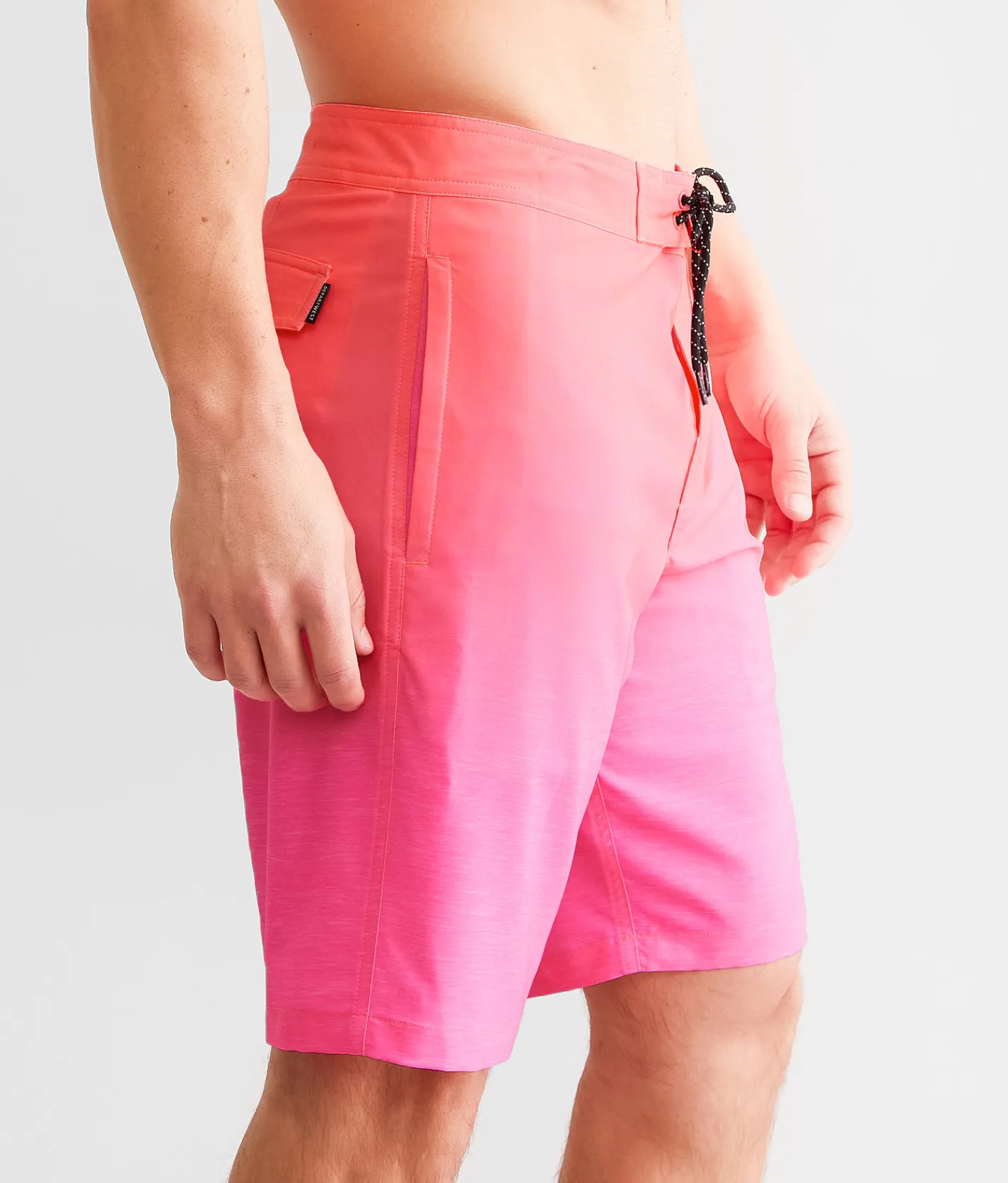 Bottoms|Swimwear | Departwest Neon Gradient Stretch Boardshort Pink