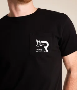 Roost Waterfowl Neon Logo T-Shirt Black Best
