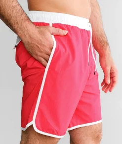 Bottoms | Veece Neon Stretch Swim Trunks Hot Pink