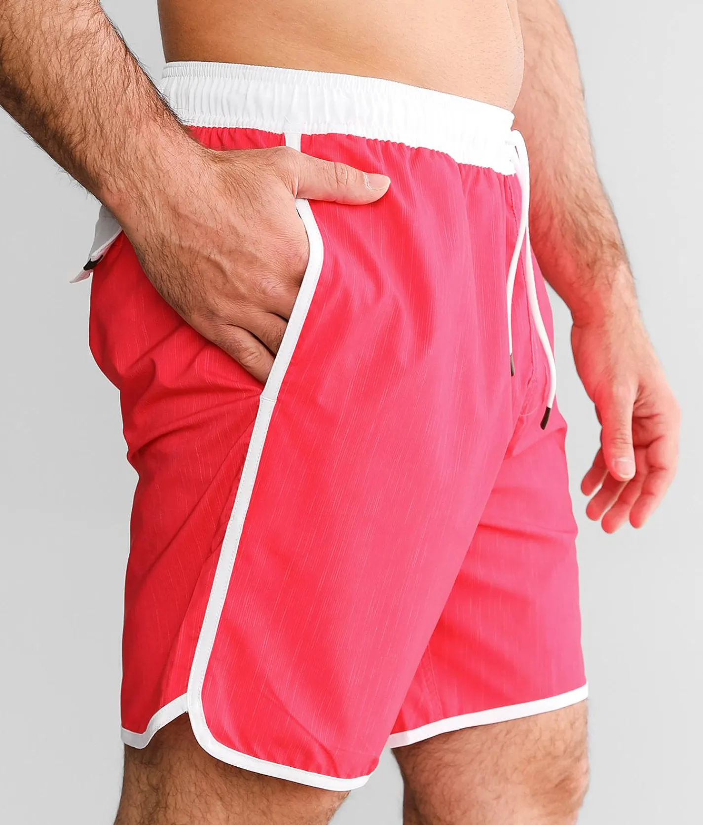 Bottoms | Veece Neon Stretch Swim Trunks Hot Pink
