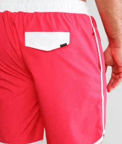 Bottoms | Veece Neon Stretch Swim Trunks Hot Pink