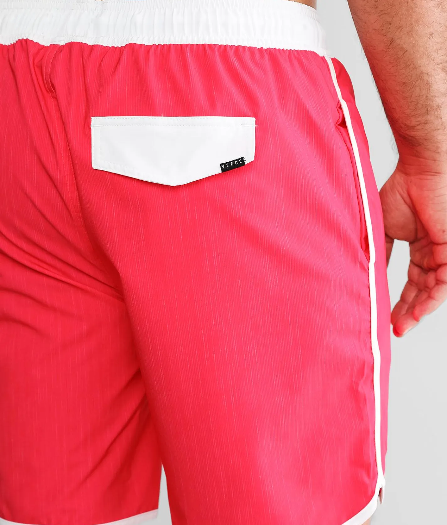 Bottoms | Veece Neon Stretch Swim Trunks Hot Pink